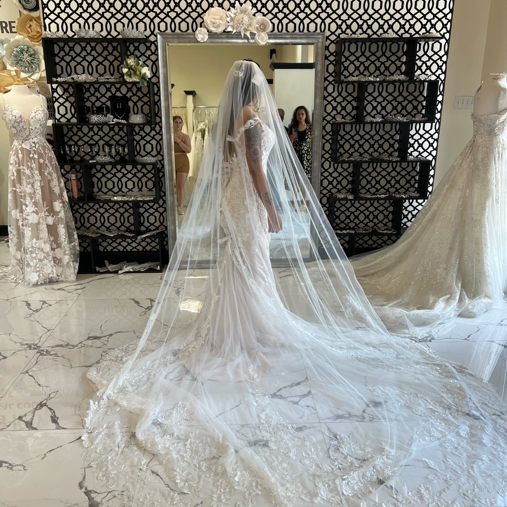 Exquisite Ivory Lace Bridal Gown